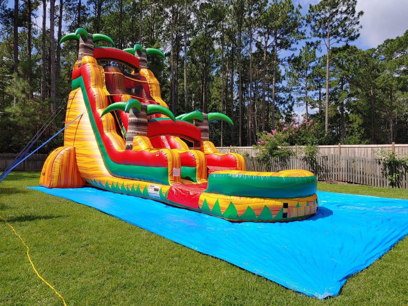 Tropical Fiesta 22ft Tall Inflatable Water Slide Rental
